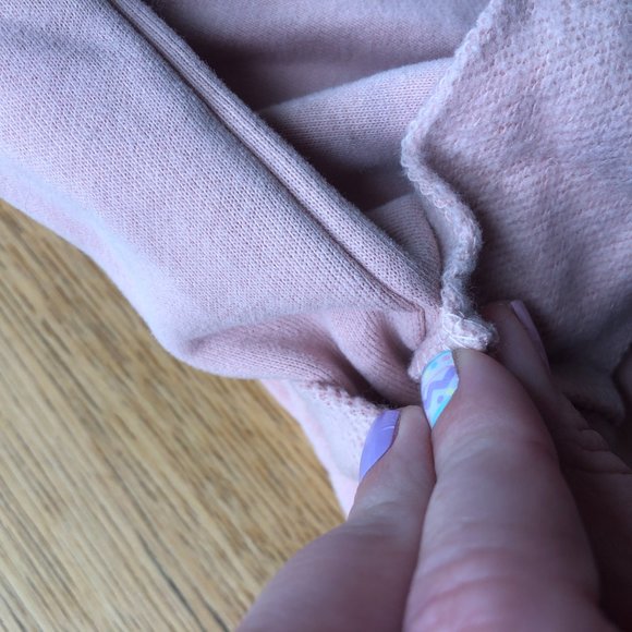 Blush Pink Oversized Long Cozy Hoodie Size Small - Picture 5 of 11